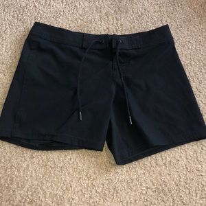 black swimming trunks